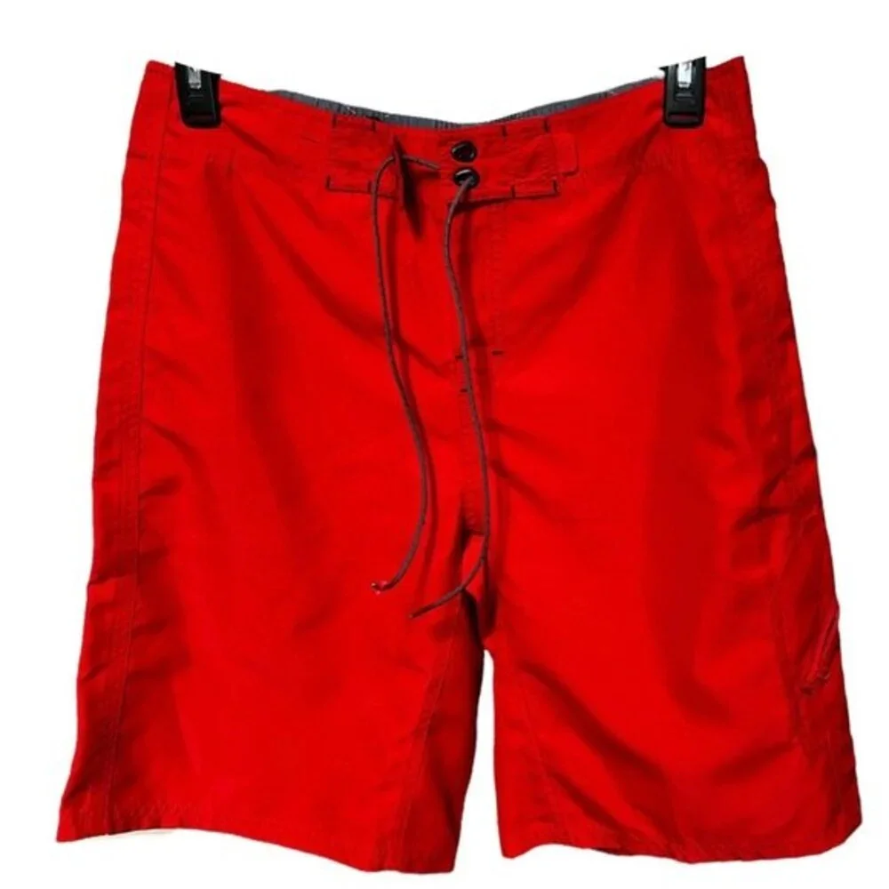 The North Face Silicone Printed Swim Shorts in Red 32 NWOT